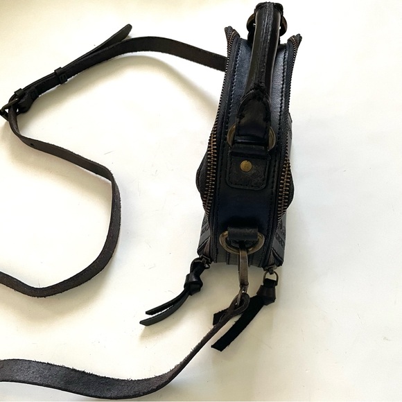 Cut N’ Paste Black Leather Mini Crossbody Bag - Picture 3 of 6